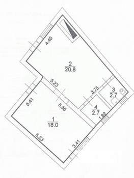 Дом 48м², 1-этажный, участок 2 сот.