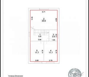 Дом 123м², 2-этажный, участок 3 сот.