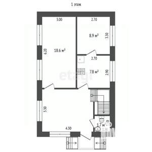 Дом 110м&sup2;, 2-этажный, участок 6 сот.  
