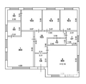 Дом 140м², 1-этажный, участок 6 сот.  