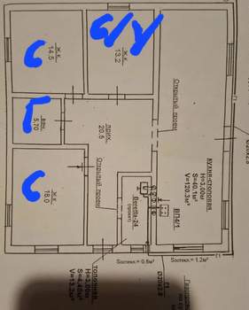 Дом 120м², 1-этажный, участок 6 сот.  