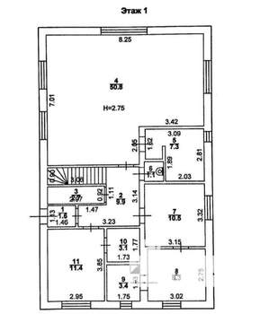 Дом 418м², 3-этажный, участок 6 сот.  