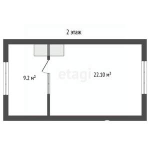 Дом 52м&sup2;, 2-этажный, участок 1 сот.  