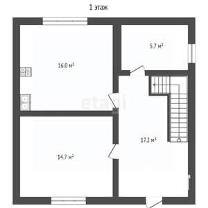 Дом 120м&sup2;, 2-этажный, участок 6 сот.  