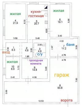 Дом 199м², 1-этажный, участок 18 сот.  