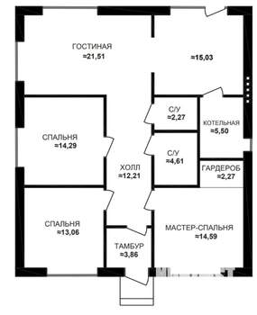 Дом 109м², 1-этажный, участок 6 сот.  