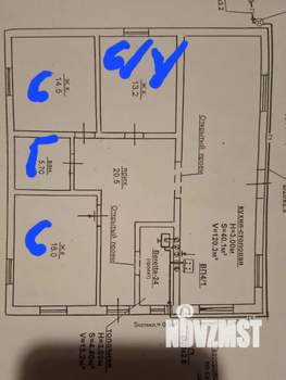 Дом 120м², 1-этажный, участок 6 сот.  