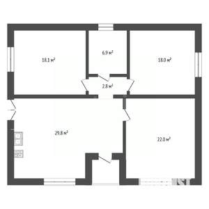 Дом 98м&sup2;, 1-этажный, участок 6 сот.  