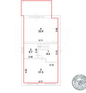 Дом 123м², 2-этажный, участок 3 сот.  
