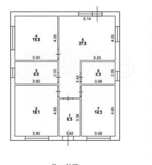 Дом 100м², 1-этажный, участок 5 сот.  