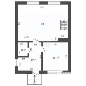 Дом 65м&sup2;, 1-этажный, участок 6 сот.  