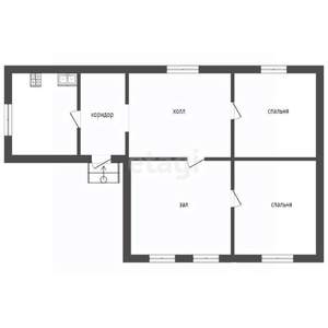 Дом 52м&sup2;, 1-этажный, участок 3 сот.  