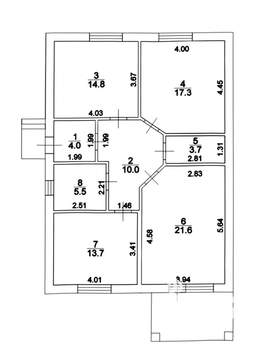 Дом 110м², 1-этажный, участок 4 сот.  