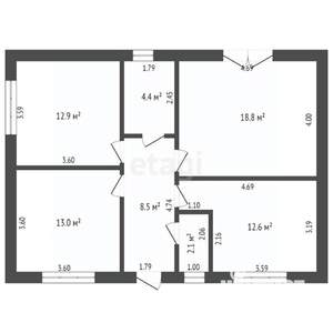 Дом 76м², 2-этажный, участок 6 сот.  