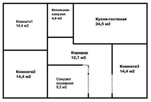 Дом 90м², 1-этажный, участок 6 сот.  