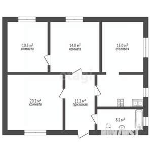 Дом 80м&sup2;, 1-этажный, участок 6 сот.  