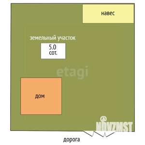 Дом 68м², 1-этажный, участок 5 сот.  