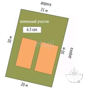 Дом 90м&sup2;, 1-этажный, участок 6 сот.  