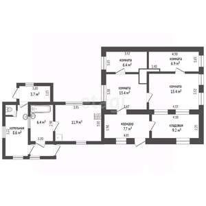 Дом 97м&sup2;, 1-этажный, участок 3 сот.  