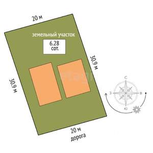 Дом 115м², 2-этажный, участок 3 сот.  