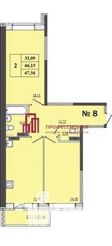 2-к квартира, на длительный срок, 69м2, 4/5 этаж
