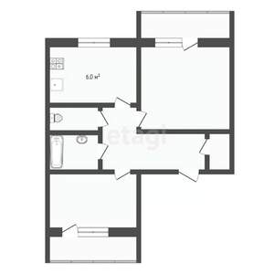 2-к квартира, вторичка, 49м2, 5/5 этаж