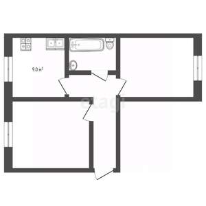 2-к квартира, вторичка, 48м2, 4/5 этаж