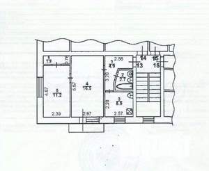 2-к квартира, вторичка, 43м2, 4/5 этаж