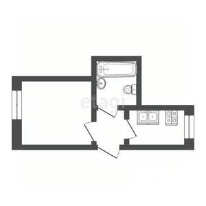 1-к квартира, вторичка, 33м2, 1/1 этаж