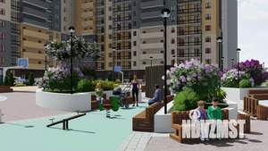 2-к квартира, строящийся дом, 75м2, 9/14 этаж