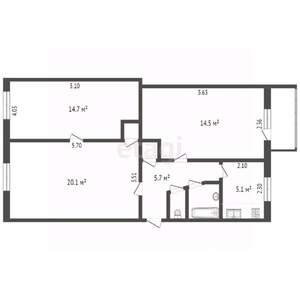 3-к квартира, вторичка, 68м2, 5/5 этаж