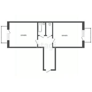 2-к квартира, вторичка, 46м2, 5/5 этаж