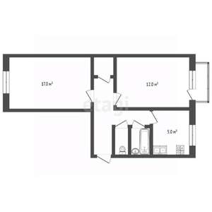2-к квартира, вторичка, 47м2, 5/5 этаж