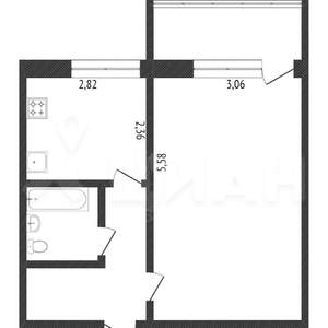 1-к квартира, вторичка, 32м2, 3/5 этаж