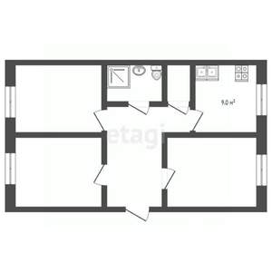 3-к квартира, вторичка, 71м2, 1/3 этаж