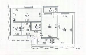 2-к квартира, вторичка, 54м2, 2/3 этаж