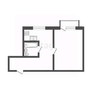 1-к квартира, вторичка, 32м2, 5/5 этаж