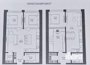 2-к квартира, вторичка, 57м2, 6/17 этаж