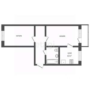 2-к квартира, вторичка, 43м2, 4/5 этаж