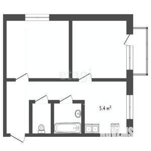 2-к квартира, вторичка, 40м2, 3/5 этаж