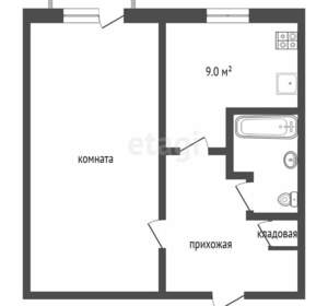 1-к квартира, вторичка, 31м2, 1/3 этаж