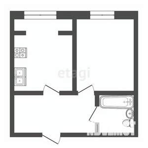 1-к квартира, вторичка, 49м2, 5/9 этаж