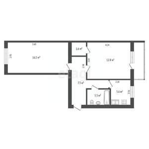 2-к квартира, вторичка, 47м2, 4/5 этаж