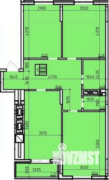 3-к квартира, строящийся дом, 91м2, 12/14 этаж
