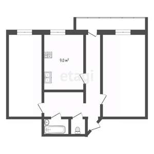 2-к квартира, вторичка, 58м2, 4/11 этаж