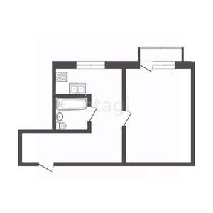 1-к квартира, вторичка, 32м2, 5/5 этаж