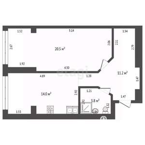 2-к квартира, вторичка, 50м2, 2/3 этаж