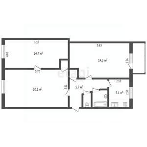3-к квартира, вторичка, 68м2, 5/5 этаж