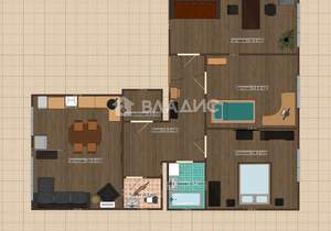 3-к квартира, вторичка, 92м2, 3/3 этаж