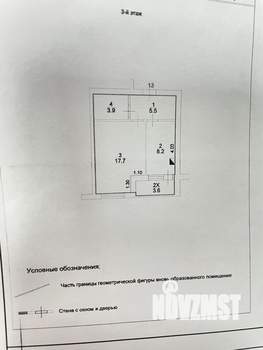 1-к квартира, вторичка, 41м2, 3/3 этаж